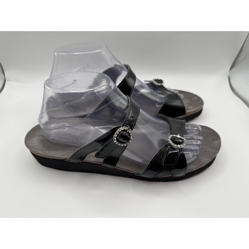 Naot Black Kate Slide Sandal Shoe Jewel Women Size 42 US 11/11.5